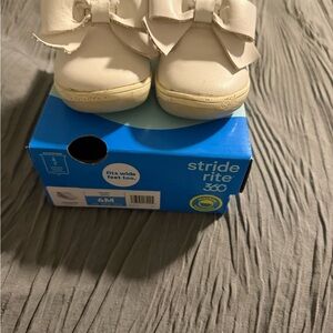 Stride Rite Cream Baby Walker Shoes